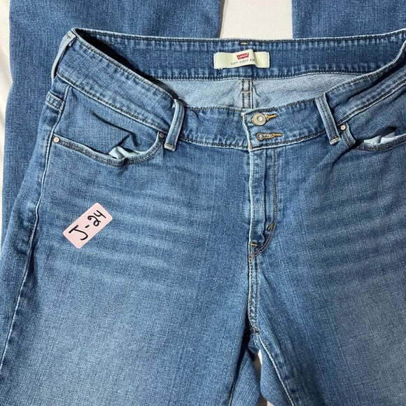 Levis 525 Womens Curvy Bootcut Denim Jeans Size 14 Medium Wash Cotton Blend Clas - Picture 11 of 11